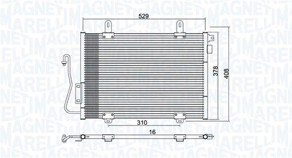 Kondensator, Klimaanlage Magneti Marelli 350203775000