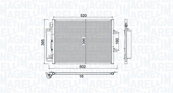 Kondensator, Klimaanlage Magneti Marelli 350203780000