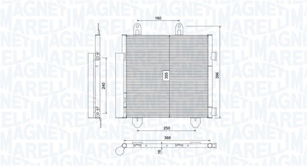 Kondensator, Klimaanlage Magneti Marelli 350203794000