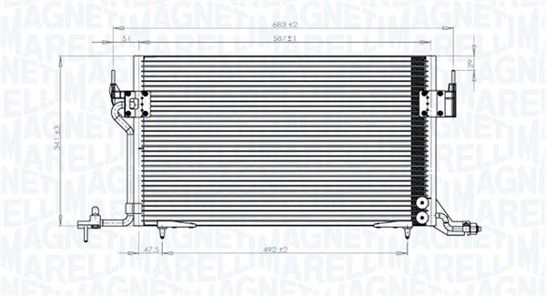 magnetimarelli Kondensator, Klimaanlage Magneti Marelli 350203838000