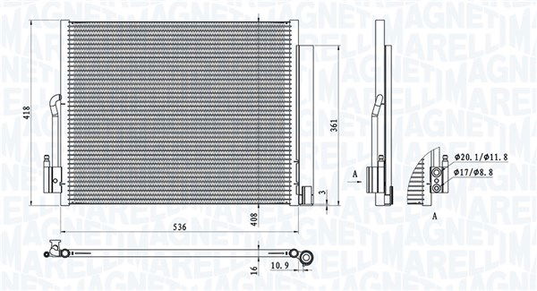 magnetimarelli Kondensator, Klimaanlage Magneti Marelli 350203872000