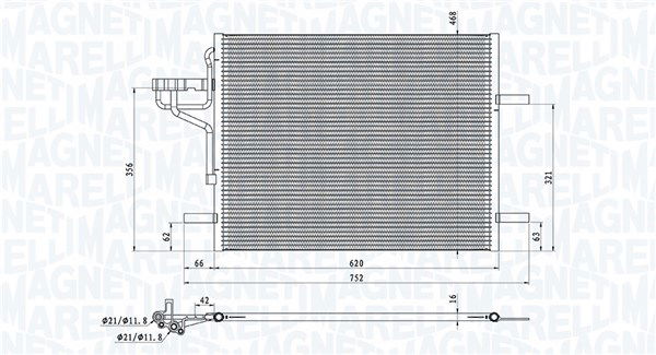 magnetimarelli Kondensator, Klimaanlage Magneti Marelli 350203876000