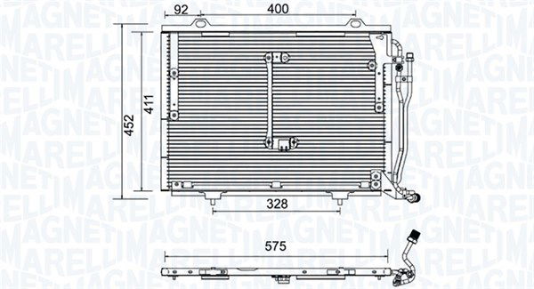 Kondensator, Klimaanlage Magneti Marelli 350203948000