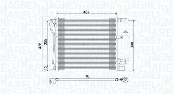 magnetimarelli Kondensator, Klimaanlage Magneti Marelli 350203992000