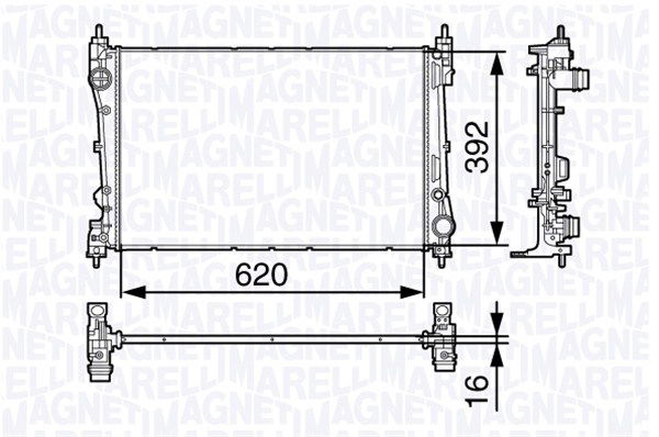 magnetimarelli Kühler, Motorkühlung Magneti Marelli 350213131600
