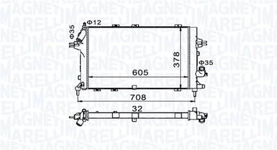 Kühler, Motorkühlung Magneti Marelli 350213153400