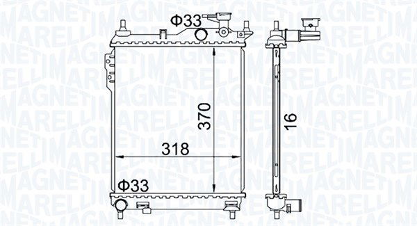 Kühler, Motorkühlung Magneti Marelli 350213162400