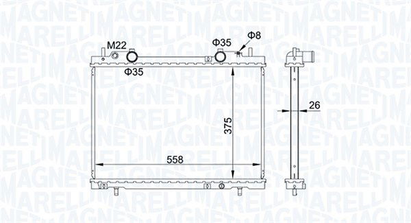 magnetimarelli Kühler, Motorkühlung Magneti Marelli 350213163900