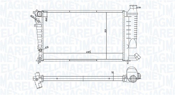 magnetimarelli Kühler, Motorkühlung Magneti Marelli 350213168400