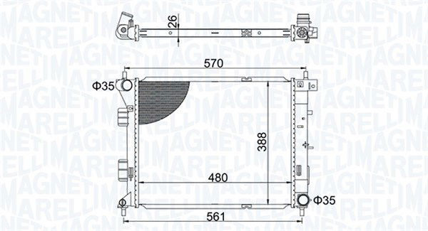 magnetimarelli Kühler, Motorkühlung Magneti Marelli 350213173600