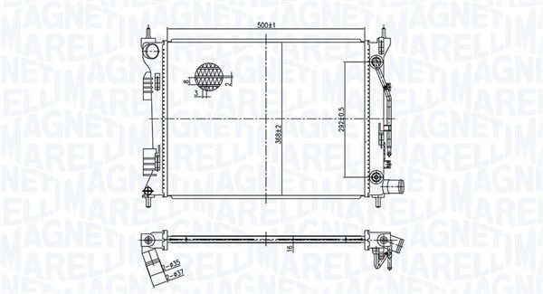magnetimarelli Kühler, Motorkühlung Magneti Marelli 350213179400