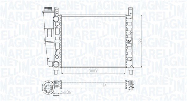 Kühler, Motorkühlung Magneti Marelli 350213180200