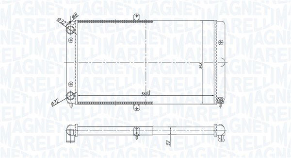 Kühler, Motorkühlung Magneti Marelli 350213180700