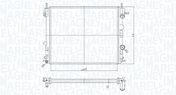 magnetimarelli Kühler, Motorkühlung Magneti Marelli 350213182200