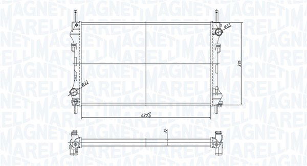 Kühler, Motorkühlung Magneti Marelli 350213183300