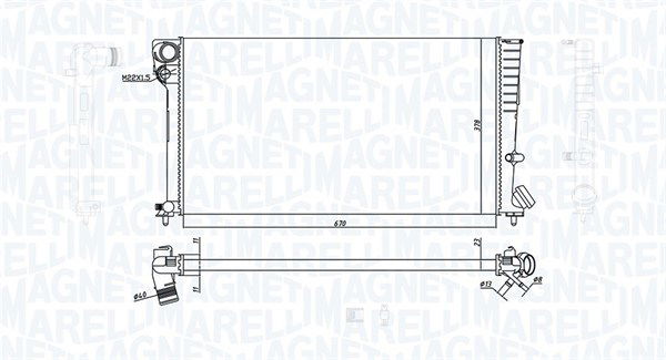 magnetimarelli Kühler, Motorkühlung Magneti Marelli 350213186500