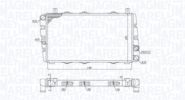 Kühler, Motorkühlung Magneti Marelli 350213189700