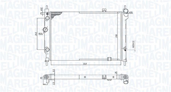 magnetimarelli Kühler, Motorkühlung Magneti Marelli 350213193200