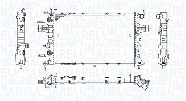 Kühler, Motorkühlung Magneti Marelli 350213194600