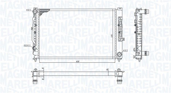 magnetimarelli Kühler, Motorkühlung Magneti Marelli 350213199900