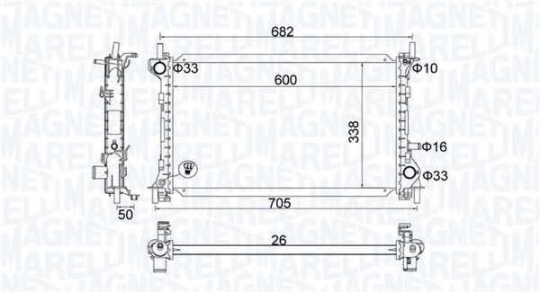 magnetimarelli Kühler, Motorkühlung Magneti Marelli 350213201200