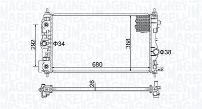 Kühler, Motorkühlung Magneti Marelli 350213206600