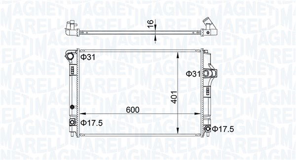 Kühler, Motorkühlung Magneti Marelli 350213208300