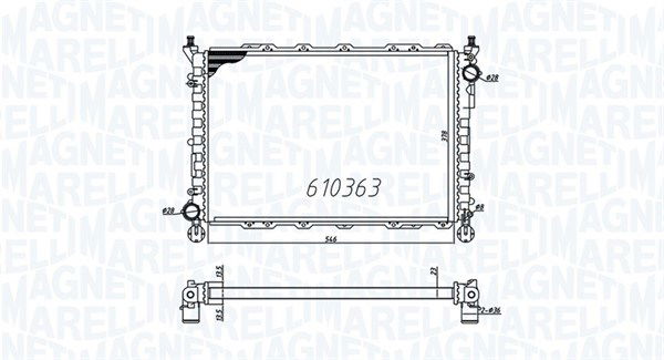 magnetimarelli Kühler, Motorkühlung Magneti Marelli 350213832000