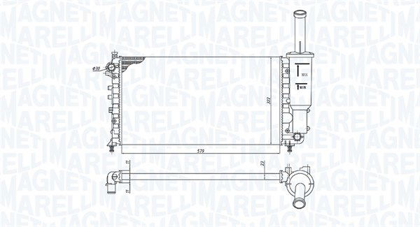 magnetimarelli Kühler, Motorkühlung Magneti Marelli 350213902000