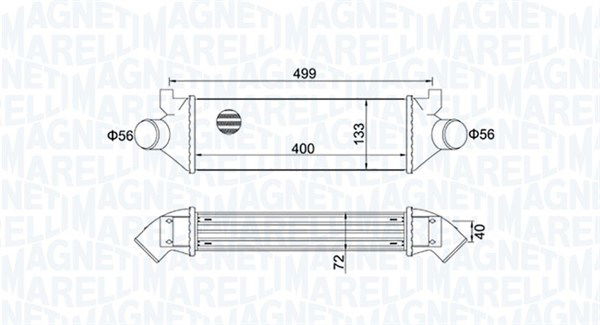 magnetimarelli Ladeluftkühler Magneti Marelli 351319204960