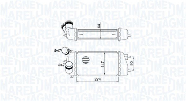 magnetimarelli Ladeluftkühler Magneti Marelli 351319205240