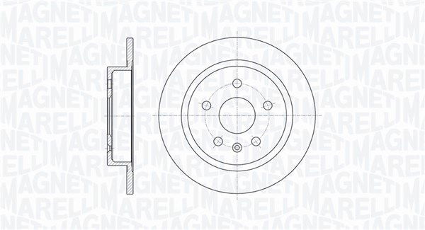 Bremsscheibe Hinterachse Magneti Marelli 361302040101