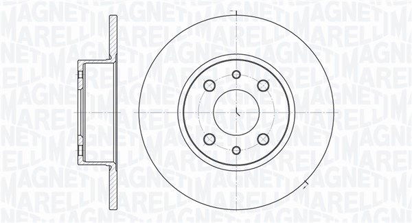 Bremsscheibe Hinterachse Magneti Marelli 361302040187