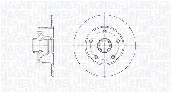 Bremsscheibe Hinterachse Magneti Marelli 361302040241