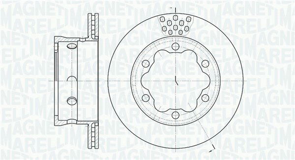 Bremsscheibe Hinterachse Magneti Marelli 361302040298