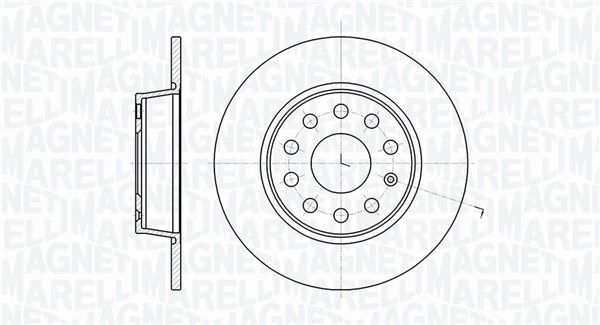 Bremsscheibe Hinterachse Magneti Marelli 361302040367