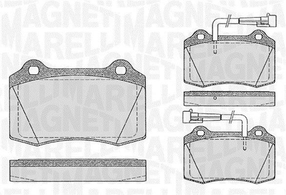 Bremsbelagsatz, Scheibenbremse Vorderachse Magneti Marelli 363916060107