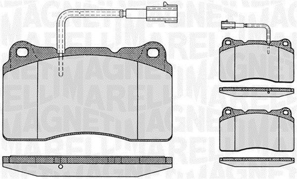 Bremsbelagsatz, Scheibenbremse Vorderachse Magneti Marelli 363916060113