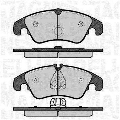 Bremsbelagsatz, Scheibenbremse Vorderachse Magneti Marelli 363916060140