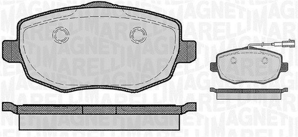 Bremsbelagsatz, Scheibenbremse Vorderachse Magneti Marelli 363916060290