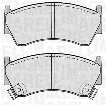 Bremsbelagsatz, Scheibenbremse Vorderachse Magneti Marelli 363916060343