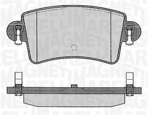 Bremsbelagsatz, Scheibenbremse Hinterachse Magneti Marelli 363916060365