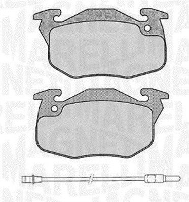 Bremsbelagsatz, Scheibenbremse Vorderachse Magneti Marelli 363916060372