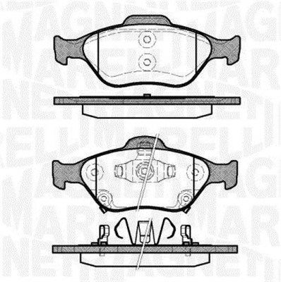 Bremsbelagsatz, Scheibenbremse Vorderachse Magneti Marelli 363916060404