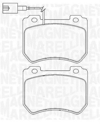 Bremsbelagsatz, Scheibenbremse Vorderachse Magneti Marelli 363916060423