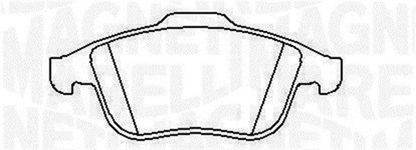 Bremsbelagsatz, Scheibenbremse Vorderachse Magneti Marelli 363916060426