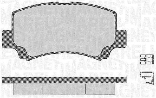 Bremsbelagsatz, Scheibenbremse Vorderachse Magneti Marelli 363916060534