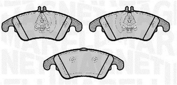 Bremsbelagsatz, Scheibenbremse Vorderachse Magneti Marelli 363916060653