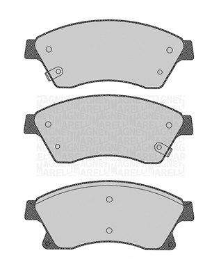 Bremsbelagsatz, Scheibenbremse Vorderachse Magneti Marelli 363916060694