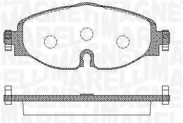 Bremsbelagsatz, Scheibenbremse Vorderachse Magneti Marelli 363916060716